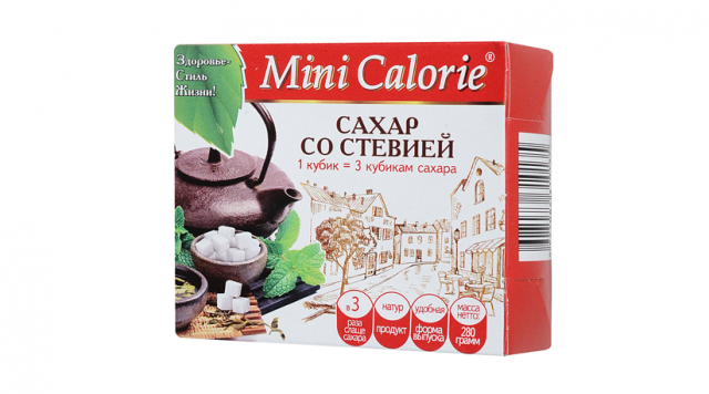 Сахар MINI CALORIE со стевией 280г