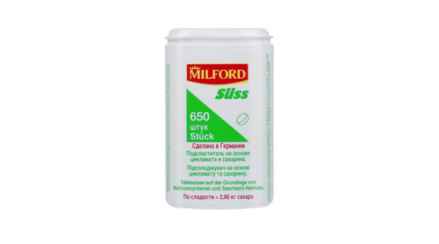 МИЛФОРД 650  табл цикламат. сахарин