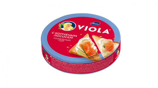 Сыр плавленный Виола 130 г с копченым лососем