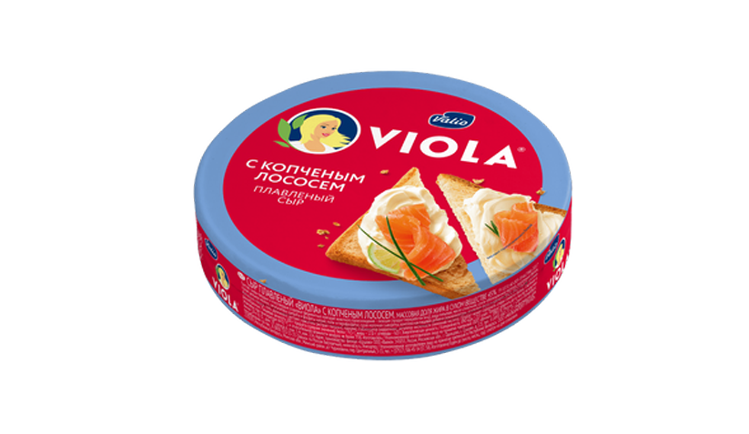 Сыр плавленный Виола 130 г с копченым лососем